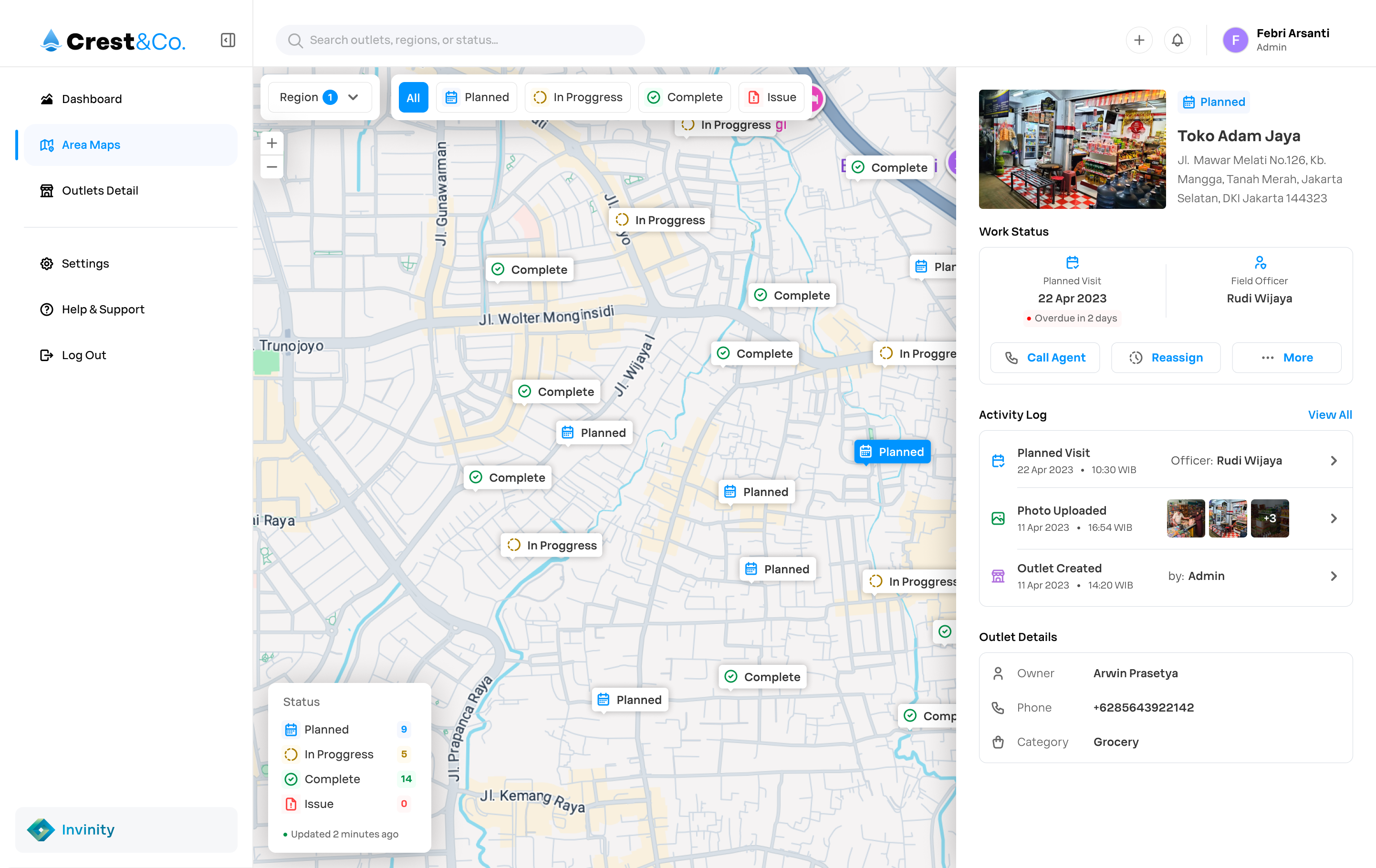 Branding Performance Dashboard Map View